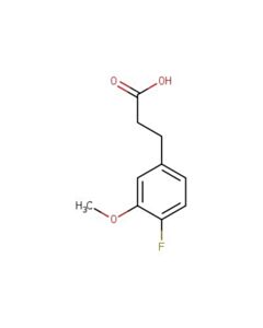 Astatech 3-(4-FLUORO-3-METHOXYPHENYL)PROPIONIC ACID; 1G; Purity 95%; MDL-MFCD11655589